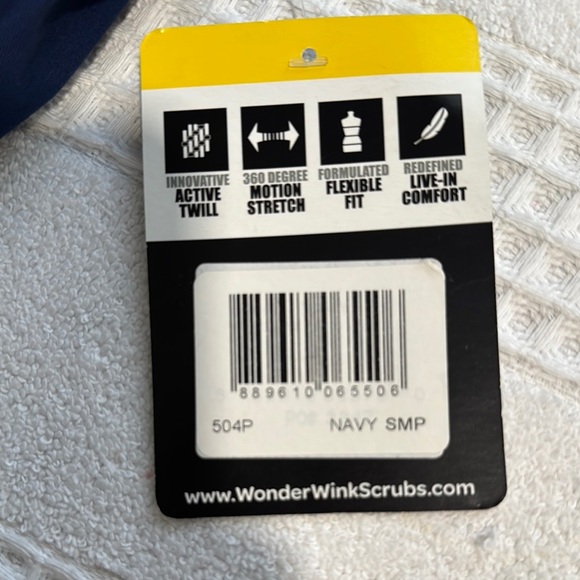 WonderWink Blue Joggers Relaxed Fit Track Pants - Picture 6 of 6